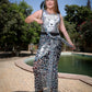 silver tiger short set