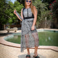 black and white short set